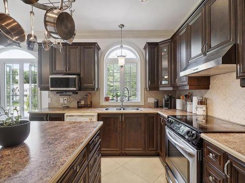 Cuisine - 113  - 113A Rue Luc, Saint-Colomban, QC - Indoor Photo Showing Kitchen With Double Sink