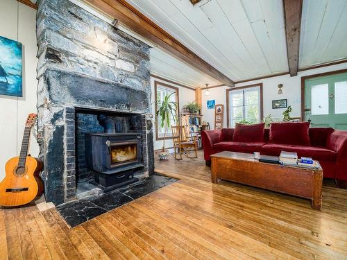 Living room - 224 1Re Avenue, Portneuf, QC - Indoor Photo Showing Living Room With Fireplace