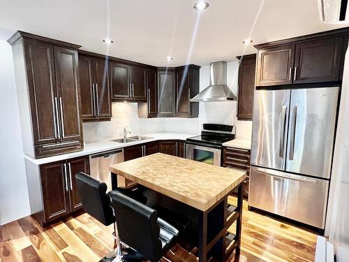 Kitchen - 301-891 7E Avenue, Montréal (Rivière-Des-Prairies/Pointe-Aux-Trembles), QC - Indoor Photo Showing Kitchen With Stainless Steel Kitchen With Double Sink