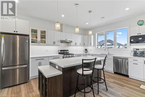 Kitchen with stainless steel appliances - 2 Mctavish Crescent, Ripley, ON - Indoor Photo Showing Kitchen With Upgraded Kitchen