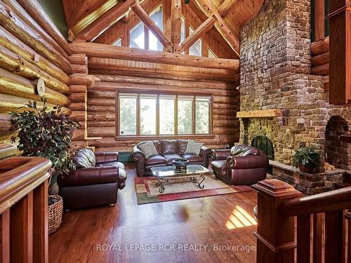 4985 Westney Rd, Pickering, ON - Indoor Photo Showing Living Room With Fireplace