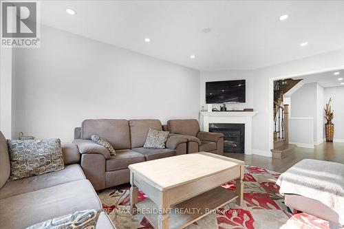 20 Cedarcliff Trail, Brampton (Sandringham-Wellington), ON - Indoor Photo Showing Living Room With Fireplace