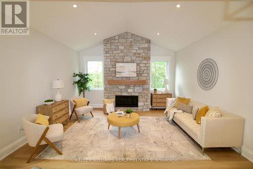 694 17Th Street Crescent, Hanover, ON - Indoor Photo Showing Living Room With Fireplace