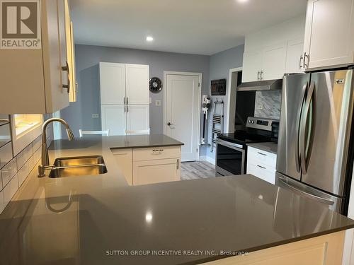 163 Clapperton Street, Barrie (City Centre), ON - Indoor Photo Showing Kitchen With Double Sink