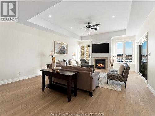 3285 Tullio Drive, Lasalle, ON - Indoor Photo Showing Living Room With Fireplace