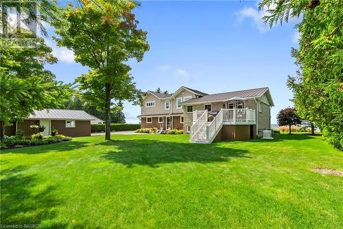 Rear View-Deck With Storage Area Underneath - 98 North Shore Road, Saugeen Shores, ON - Outdoor With Deck Patio Veranda