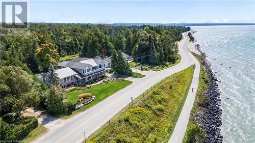 Paved Recreational Trail Below The Road - 98 North Shore Road, Saugeen Shores, ON - Outdoor With Body Of Water With View