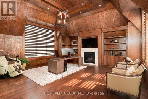 79 Denham Drive, Richmond Hill, ON - Indoor Photo Showing Living Room With Fireplace