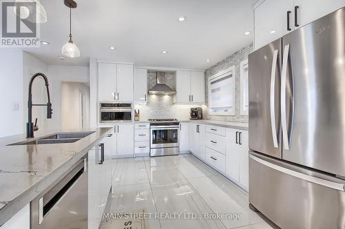 1 Hillavon Drive S, Toronto (Princess-Rosethorn), ON - Indoor Photo Showing Kitchen With Stainless Steel Kitchen With Double Sink With Upgraded Kitchen