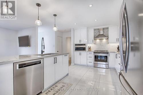 1 Hillavon Drive S, Toronto (Princess-Rosethorn), ON - Indoor Photo Showing Kitchen With Stainless Steel Kitchen With Upgraded Kitchen