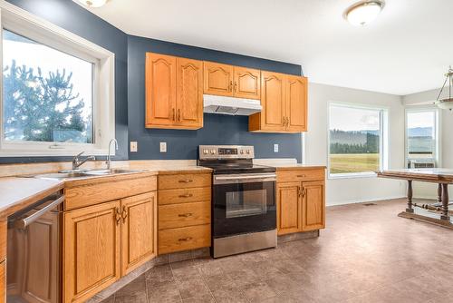 3575 Canyon Road, Spallumcheen, BC - Indoor Photo Showing Kitchen With Double Sink