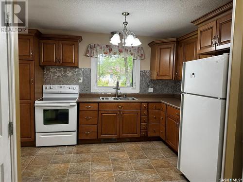 206 2Nd Avenue E, Lampman, SK - Indoor Photo Showing Kitchen With Double Sink