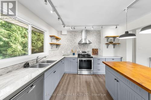 2422 Snow Valley Road, Springwater (Snow Valley), ON - Indoor Photo Showing Kitchen With Double Sink