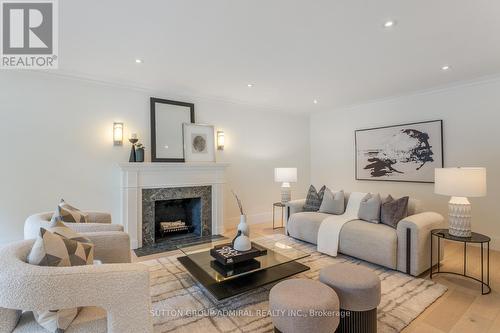 216 Glencairn Avenue, Toronto (Lawrence Park South), ON - Indoor Photo Showing Living Room With Fireplace