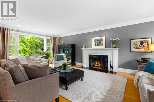 170 4Th Street W, Owen Sound, ON - Indoor Photo Showing Living Room With Fireplace