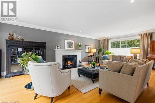 170 4Th Street W, Owen Sound, ON - Indoor Photo Showing Living Room With Fireplace