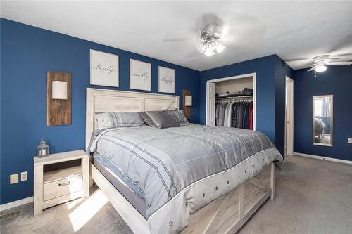 Primary Bedroom with dual closets - 734 Dunn Avenue, Hamilton, ON - Indoor Photo Showing Bedroom