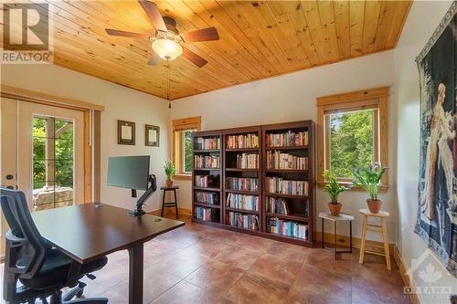 The primary has french doors out into the garden. - 698 Moffat Street, Pembroke, ON - Indoor Photo Showing Office