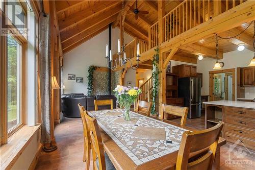 Dining room features 23 feet tall ceilings. - 698 Moffat Street, Pembroke, ON - Indoor