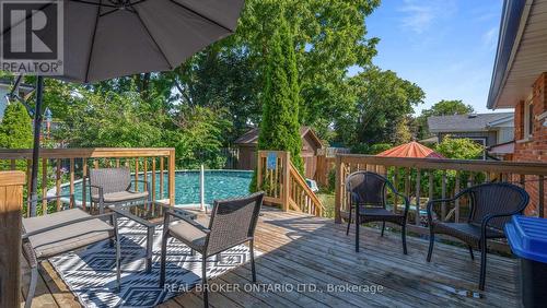 30 Shalfleet Boulevard, Brantford, ON - Outdoor With Above Ground Pool With Deck Patio Veranda With Exterior