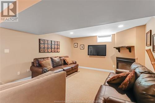 1217 Imperial Crescent, Windsor, ON - Indoor Photo Showing Basement With Fireplace