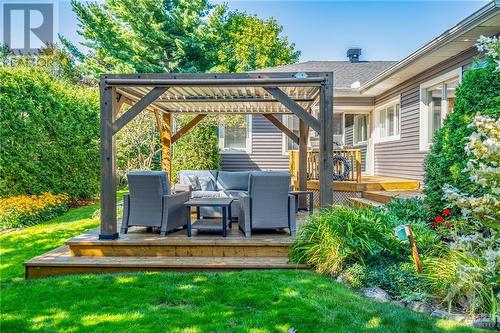 Backyard Pergoal with louvered roof - 162 Heath Street, Ottawa, ON - Outdoor With Deck Patio Veranda