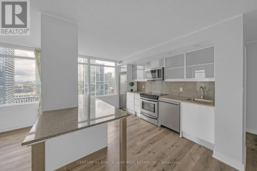 3510 - 25 Telegram Mews, Toronto, ON - Indoor Photo Showing Kitchen With Stainless Steel Kitchen