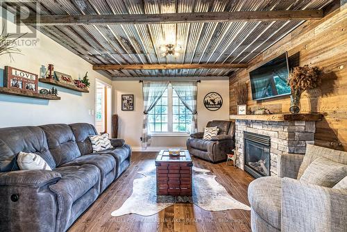 929 Eldon Road, Kawartha Lakes (Oakwood), ON - Indoor Photo Showing Living Room With Fireplace