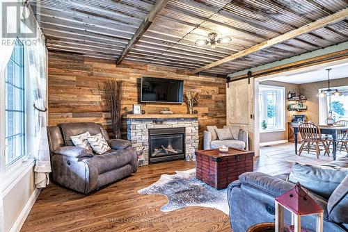 929 Eldon Road, Kawartha Lakes (Oakwood), ON - Indoor Photo Showing Living Room With Fireplace