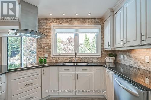 3159 South Drive, Burlington, ON - Indoor Photo Showing Kitchen With Double Sink