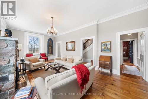 7243 Concession 1, Puslinch, ON - Indoor Photo Showing Living Room With Fireplace