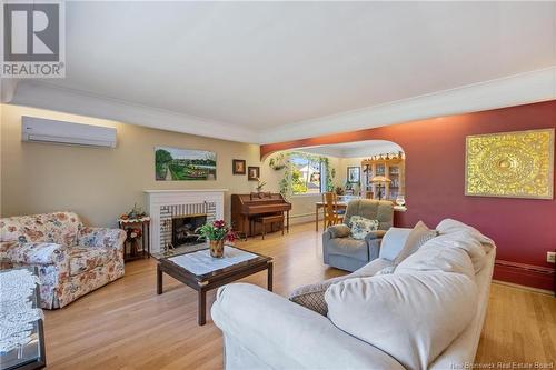 12 Athlone Avenue, Moncton, NB - Indoor Photo Showing Living Room With Fireplace