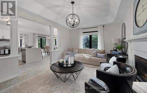 1486 Greenvalley Trail, Oshawa (Taunton), ON - Indoor Photo Showing Living Room With Fireplace