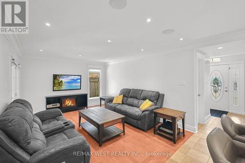 34 Lorraine Crescent, Brampton (Westgate), ON - Indoor Photo Showing Living Room With Fireplace