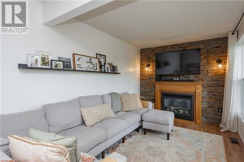 732 Airport Road, North Bay, ON - Indoor Photo Showing Living Room With Fireplace