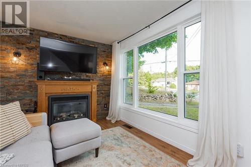 732 Airport Road, North Bay, ON - Indoor Photo Showing Living Room With Fireplace