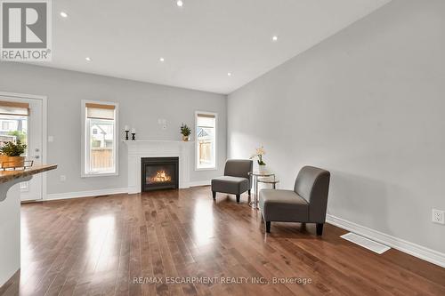 34 Carmel Drive, Hamilton, ON - Indoor Photo Showing Living Room With Fireplace