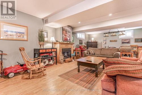 112 Crompton Drive, Barrie (Little Lake), ON - Indoor Photo Showing Living Room With Fireplace