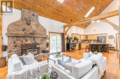 3404 Base Line, Otonabee-South Monaghan, ON - Indoor Photo Showing Living Room With Fireplace