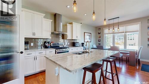 5102 Devine Drive, Regina, SK - Indoor Photo Showing Kitchen With Double Sink With Upgraded Kitchen