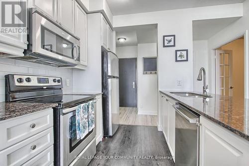 1901 - 80 Absolute Avenue, Mississauga (City Centre), ON - Indoor Photo Showing Kitchen With Stainless Steel Kitchen With Upgraded Kitchen