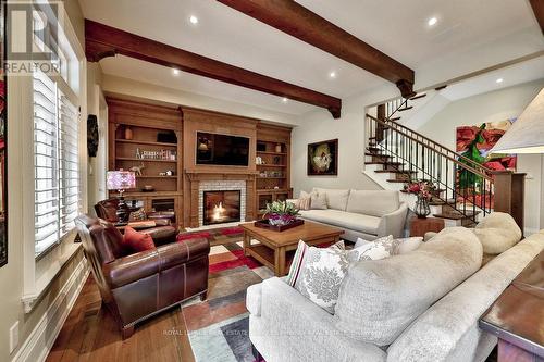 1600 Jalna Avenue, Mississauga (Lorne Park), ON - Indoor Photo Showing Living Room With Fireplace