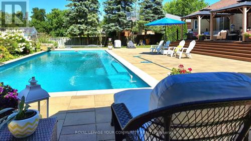 308 Metro Road N, Georgina, ON - Outdoor With In Ground Pool With Deck Patio Veranda With Backyard