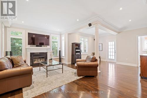 1593 Hallstone Road, Brampton, ON - Indoor Photo Showing Living Room With Fireplace