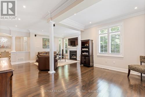 1593 Hallstone Road, Brampton, ON - Indoor Photo Showing Living Room With Fireplace