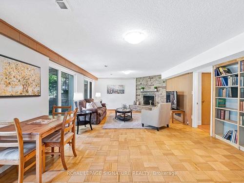 30 Hi Mount Dr, Toronto, ON - Indoor Photo Showing Dining Room With Fireplace