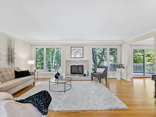 30 Hi Mount Dr, Toronto, ON - Indoor Photo Showing Living Room With Fireplace