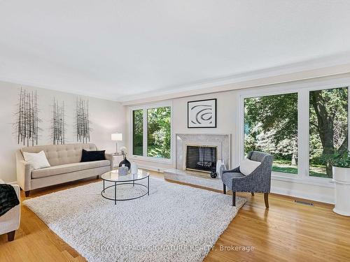 30 Hi Mount Dr, Toronto, ON - Indoor Photo Showing Living Room With Fireplace