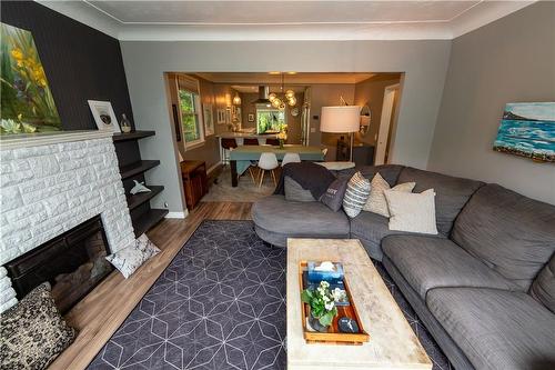 264 Beach Boulevard, Hamilton, ON - Indoor Photo Showing Living Room With Fireplace