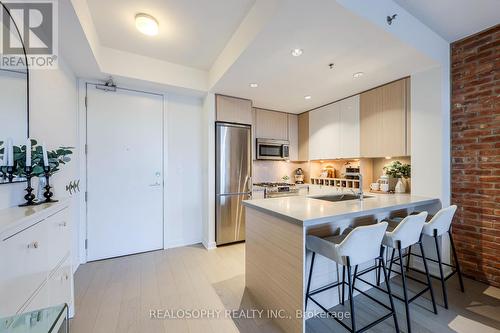 207 - 88 Colgate Avenue, Toronto (South Riverdale), ON - Indoor Photo Showing Kitchen With Stainless Steel Kitchen With Upgraded Kitchen